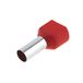 SeKi 14225 Twin adereindhulzen 2x10,0mm², rood, 100 stk.