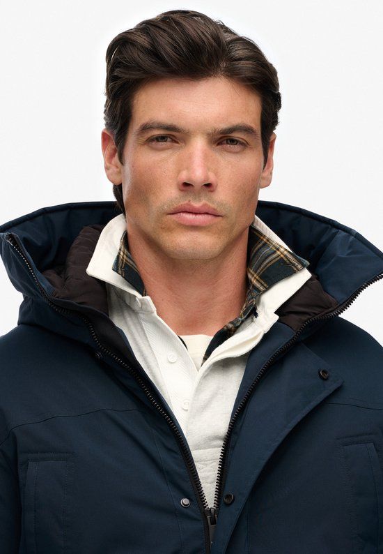 Superdry City Gewatteerde Parka Jas Heren Midnight Navy XL