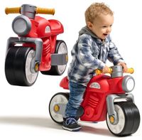 FALK - Vélo d'apprentissage Prem1er – rouge – roues extra larges et silencieuses – guidon – look vintage – contient au moins 75 % de plastique recyclé – fabriqué en France – à partir de 12 mois – 450S