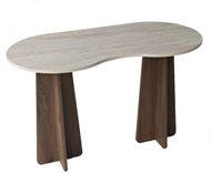 CaliCosy COMO Bureau met organisch gevormd blad L120 cm Beige