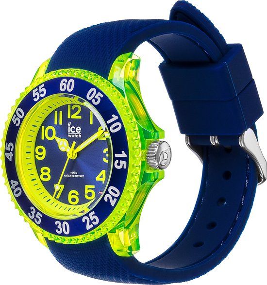 ICE-Watch Cartoon Kids Small Horloge - Blauw/Geel - IW017734