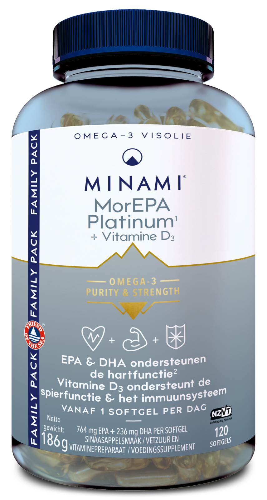 Minami MorEPA Platinum + Vitamine D3 Softgels