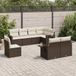 Maison Exclusive - Ensemble de jardin, 8 pièces, avec coussins, marron, en polyrotin