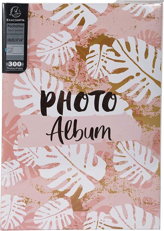 Exacompta Fotoalbum Candy Blue met 100 pagina's, voor 300 foto's 10x15 cm, roze