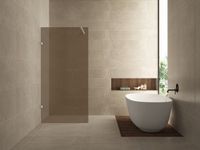 Wiesbaden Less Inloopdouche Glasplaat - 120x200cm - 8mm - Vintage Brons Glas - Nano Coating