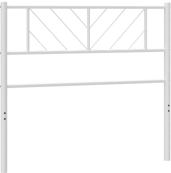 vidaXL Hoofdbord - 100 cm - Metaal - Wit