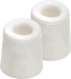 Merkloos / Sans marque Stoot rubber Deurstopper - 5x stuks - wit - rubber - 3 x 3 cm - deurbuffer blokje