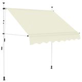 VidaXL Luifel handmatig uittrekbaar 150 cm crème