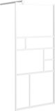 vidaXL Inloopdouchewand 80x195 cm ESG-glas zwart
