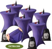 Aventara Statafelrok Paars x 6 – ∅80-85 x 110 cm met Opbergtas