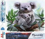 Figured'Art Diamond Painting set Adultes 40x50 cm Koala familie