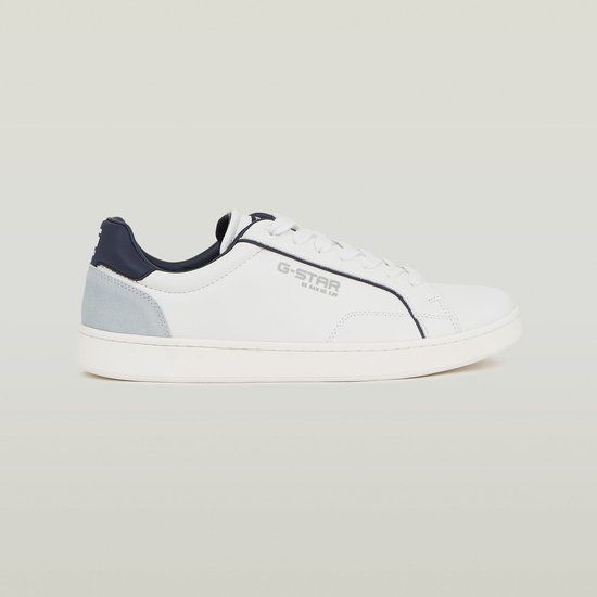 G-STAR CADET IV LEA M Heren Sneakers Wit/Navy Leer Maat 43