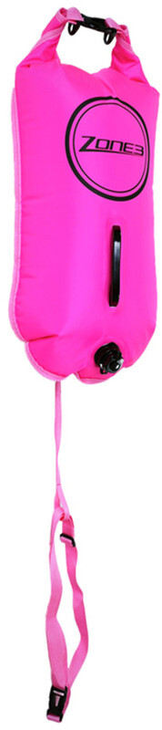 Zone3 Swim Safety Buoy Dry Bag 28L, hi-vis pink