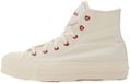 Converse Chuck Taylor All Star Lift Platform Hi - Beige/Rouge - Cuir - Unisexe - Taille 37