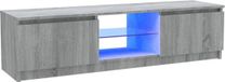 vidaXL Tv-meubel met LED-verlichting 120x30x36 cm grijs sonoma eiken