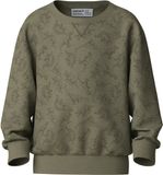 NAME IT Jongens Sweater Lange Mouw Katoen/Polyester Kaki Print Maat 116