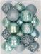 Bellatio Decorations Shoppartners Bv 37x stuks kunststof kerstballen spa blauw 6 cm