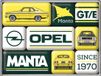 Nostalgic Art Merchandising Opel Manta Koelkastmagneten set a 9 st. meerkleurig