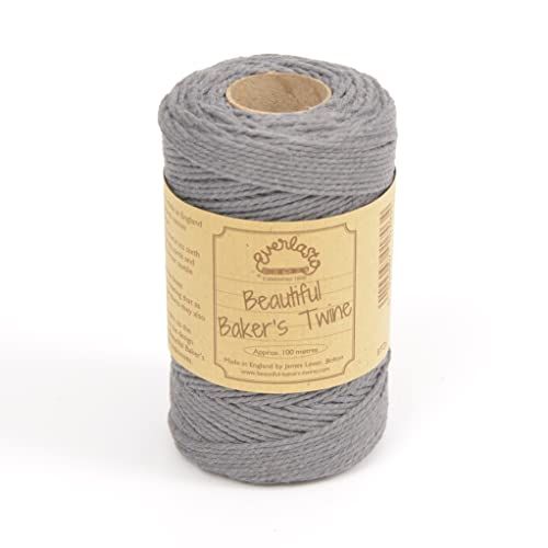 100m - Everlasto 'Solid' Baker's Cotton Twine - 2mm - Slate Grey