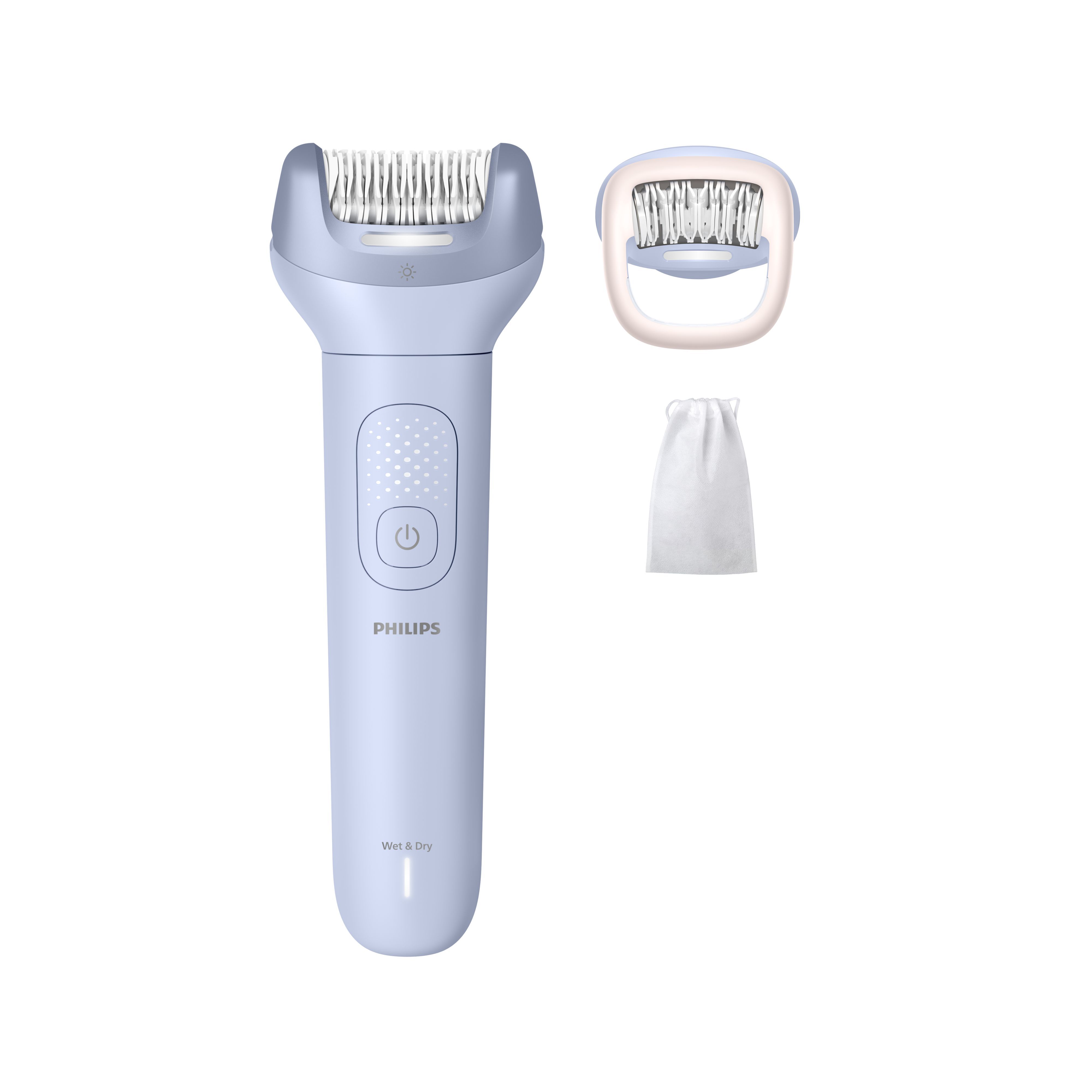 Philips Series 8000 BRE708/00 Epilator - Wet & Dry, 32 Tweezer, Blue