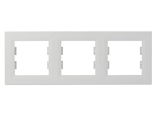 Schneider Electric Asfora - 3-voudig frame - Horizontaal - Wit