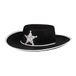 Boland 04030 Kinderhoed Sherif zwart ster zilver cowboy touw carnaval Halloween themafeest verkleedpartij theater