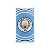 MANCHESTER CITY FC Officiële Pulse Design Handdoek (One Size) (Blauw/Wit)