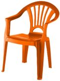Merkloos / Sans marque Interbosch B.V. Camping Kinderstoel van kunststof - oranje - 37 x 31 x 51 cm - binnen/buiten