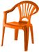 Merkloos / Sans marque Interbosch B.V. Camping Kinderstoel van kunststof - oranje - 37 x 31 x 51 cm - binnen/buiten