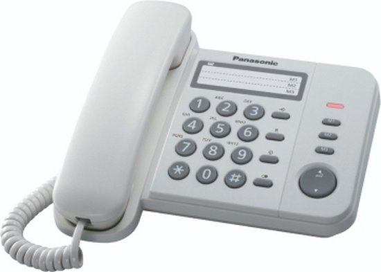 Panasonic KX-TS520EX1W Telefoon Wit Nummerherkenning