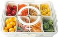 Boîte à snacks multifonctionnelle avec couvercle et 8 compartiments pour snacks et épices