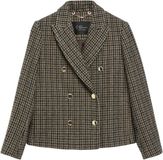 s.Oliver Blazer met hanenpootmotief voor dames, bruin, maat 40