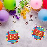 Bellatio Decorations Bierviltjes 60 jaar - 50 stuks - multicolor