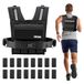 VEVOR Verstelbaar verzwaringsvest, verzwaarde jas met ijzeren gewichten, voor wandelen, hardlopen, joggen, wandelen, kruistraining, fitness, gewichtsvest voor krachttraining met schouderpads en