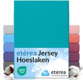 etérea Himmlische Qualität etérea Jersey Hoeslaken 180x200 - 200x200 cm Oekotex Made in Green - 100% katoen - Oceaan