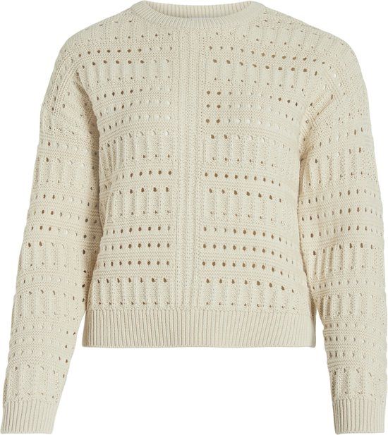 Vila Vilisette L/S O-Neck Knit Top - Birch - L