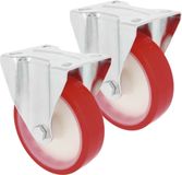AMIG Bokwiel/Transportwiel - 2x - D160mm - Polyurethaan - 300kg Draagvermogen - Heavy Duty