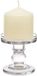 Giftdecor Kaarsen kandelaar van decoratief glas - voor stompkaarsen - D8.5 x H9 cm
