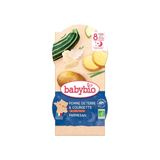 Babybio Dîner cabine - 8 + mois - Pommes de terre, courgettes, Parmigiano Reggiano - Bio 2x200G