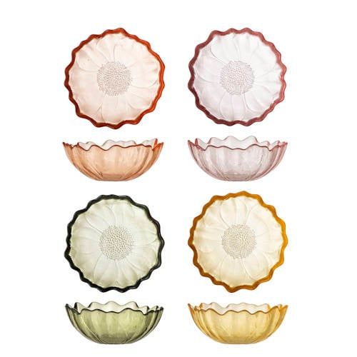 Bloomingville Kana Dessertkom 0,12 l Rond Glas Verschillende kleuren 4 stuk(s)