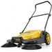 Merkloos Handmatige veegmachine - Handveegmachine - Werkbreedte 65 cm - Opvangbak van 18,9 liter - Verstelbare, inklapbare handgreep - Geschikt voor tuin, oprit, terras, garage - Geel