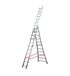 Hailo Échelle transformable base évasée 3 plans 3x11 échelons 7m30 en alu Premium