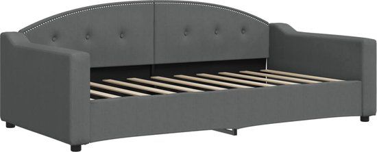 vidaXL Slaapbank 90x190 cm stof donkergrijs