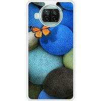 Xiaomi Mi 10T Papillon galet bleu verstevigd hoesje met sublimatie bedrukking
