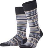 FALKE Microblock gedessineerd katoen sokken heren zwart - maat 41-42