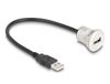 DeLOCK 88181 USB 2.0 kabel 0,3 m USB A Zwart, Zilver