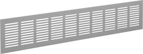 Toolstation Nedco BV Plintrooster 400x100mm aluminium geanodiseerd grijs