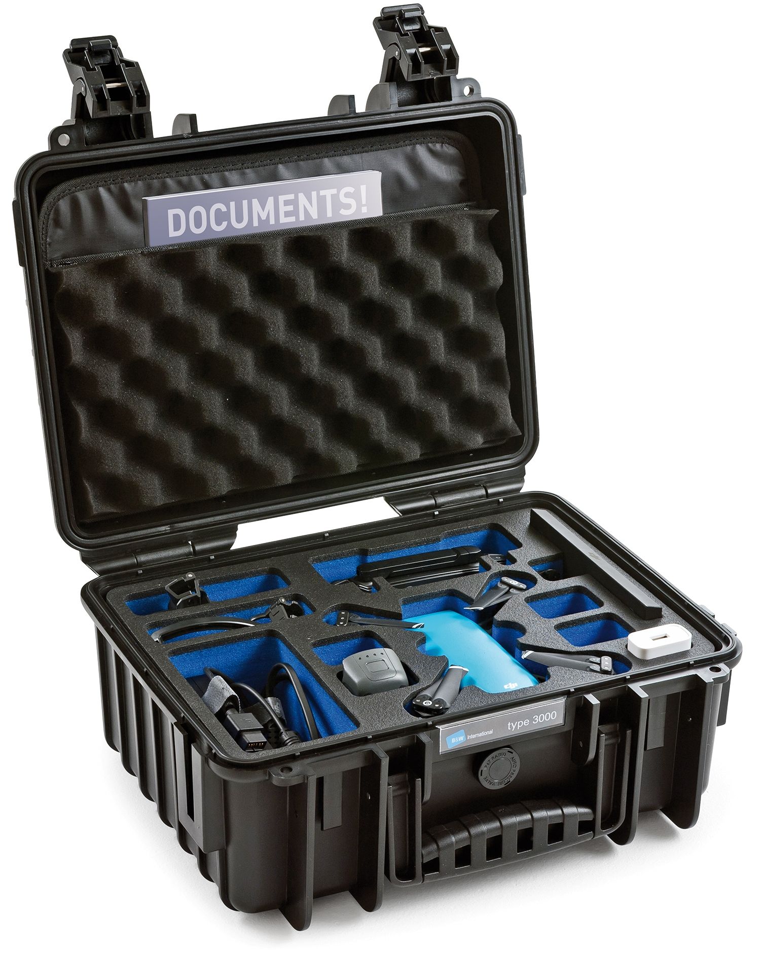 B&W 3000/B/SPARK Hard Case for DJI Spark Fly More Combo - Black