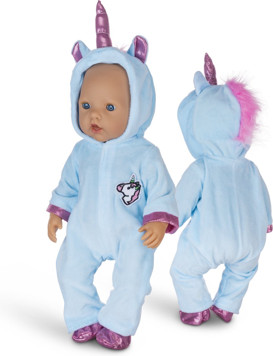 Isa's Friends Isa's Friends® - Poppenkleding - Kleertjes geschikt voor o.a. BABY born - 43 cm - Unicorn Onesie