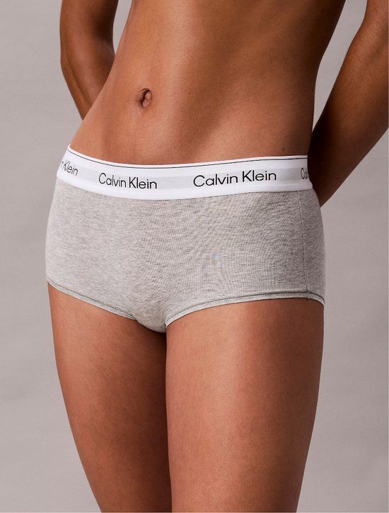 Calvin Klein Icon Cotton Shorty Dames Shorts Grey Heather XL